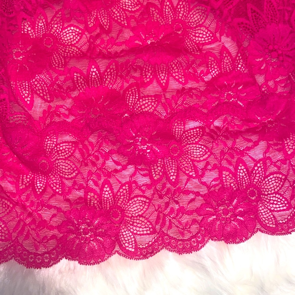 VS Victoria’s Secret pink slip floral size L large like new nighty night dress - Picture 9 of 9